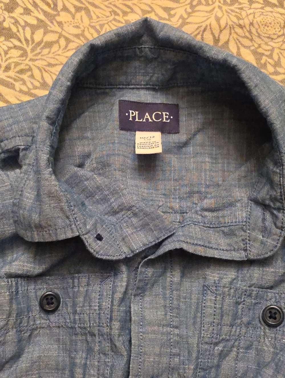 Place Light Blue Chambray Button Down Shirt